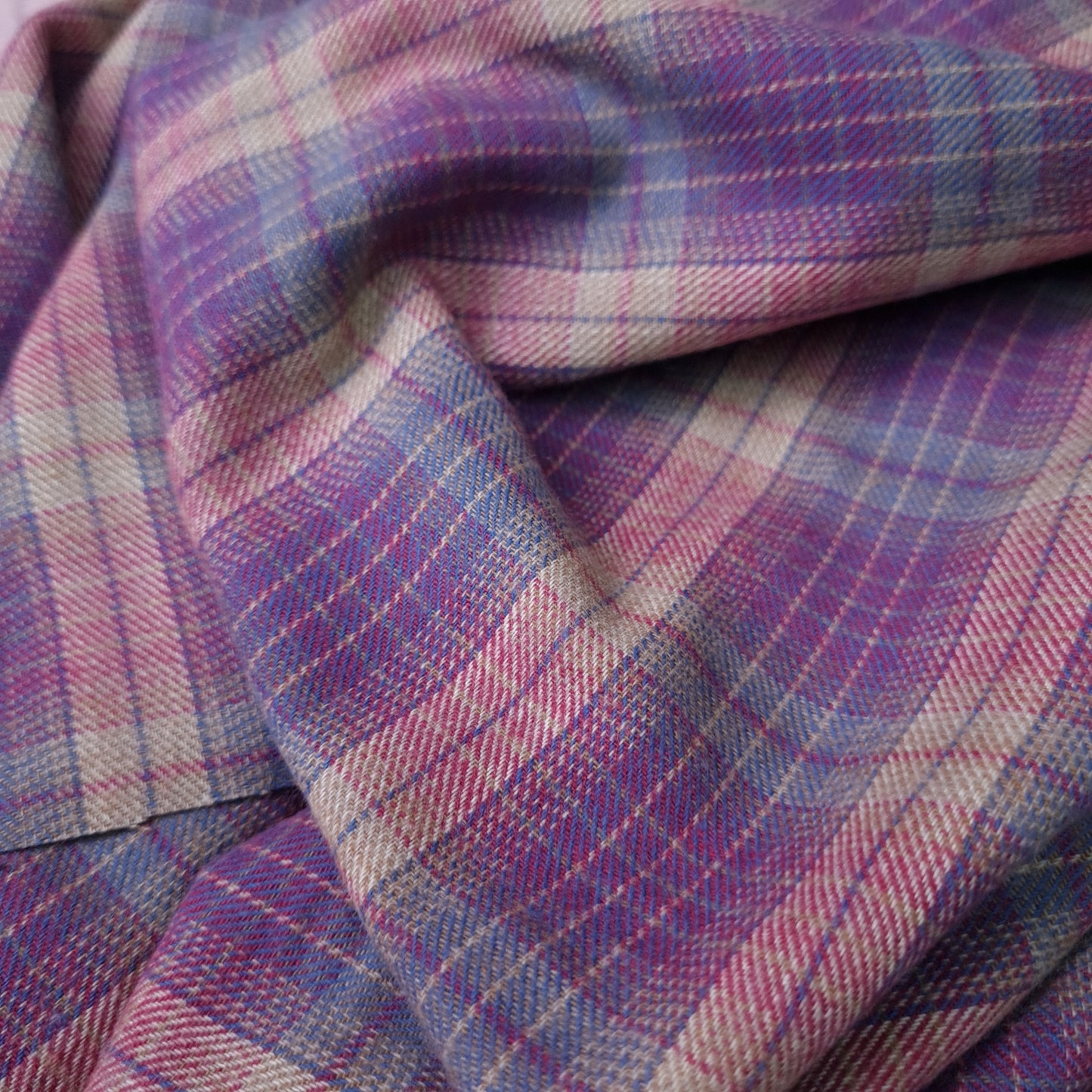 Flanela I Xadrez azul, roxo e bege